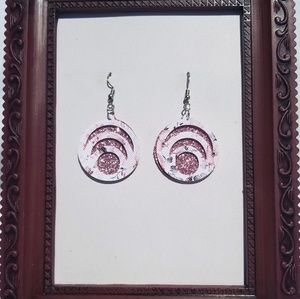 💎Handmade Glitter and Floral Spring Earrings